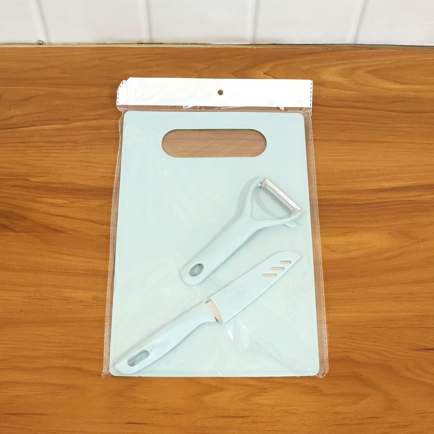 3 In 1 Kitchen Knife  Chopping Board Set (1 Set)