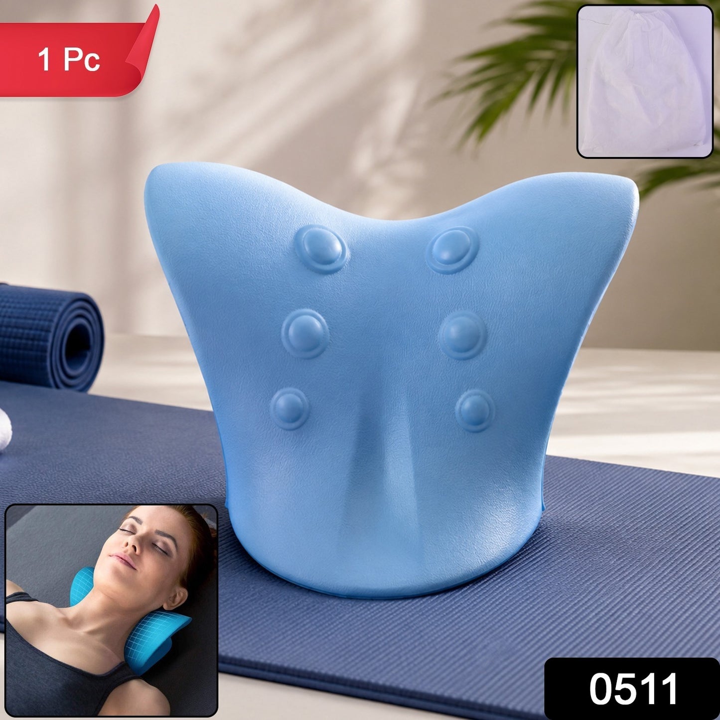 Wukusy neck and shoulder relaxer for pain relief and muscle relaxation, showing the ergonomic design and soft padding.