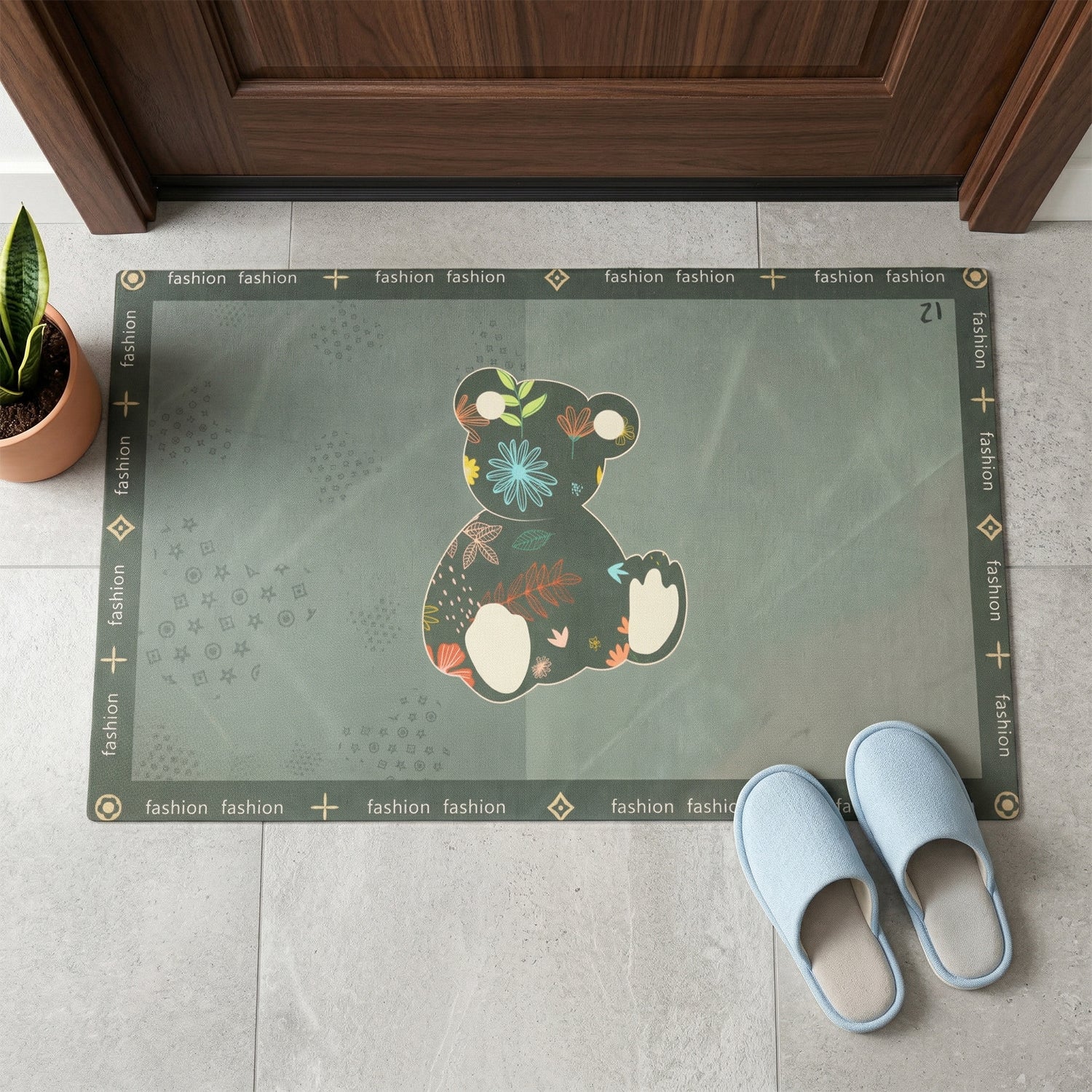 Premium Designer Anti Slip Door Mat (1 Pc Mix Design)