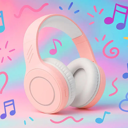 wireless over-ear bluetooth headphones with soft cushioned earmuffs foldable stereo headset with built-in mic, - Foldable Design, Cable Management Clips, Compact Mini Size