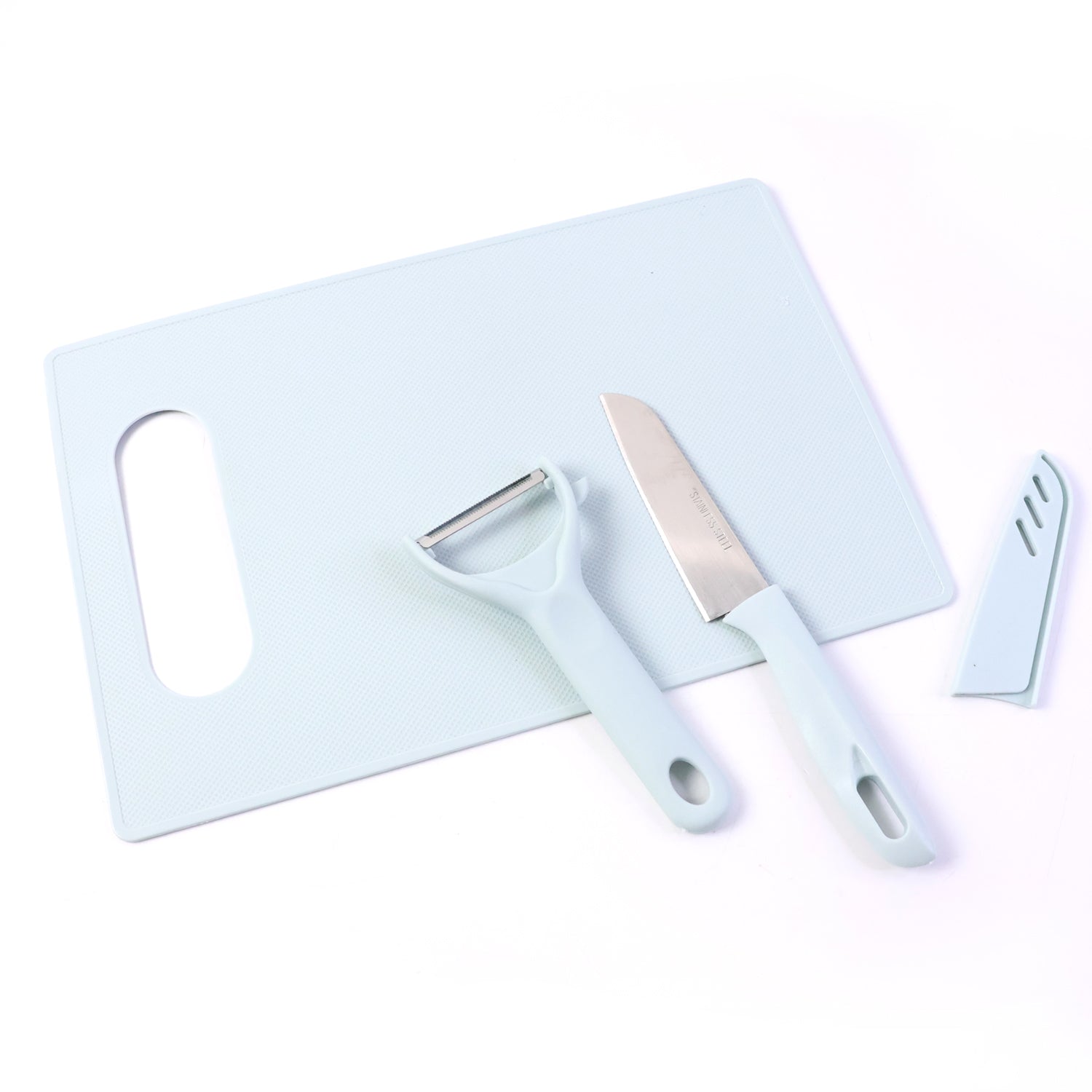 3 In 1 Kitchen Knife  Chopping Board Set (1 Set)