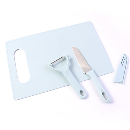 3 In 1 Kitchen Knife  Chopping Board Set (1 Set)