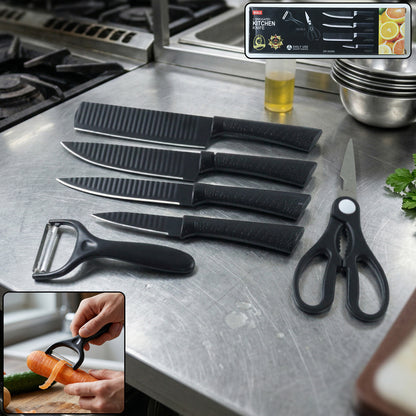 6 In 1 Premium Kitchen Knife Set (1 Set)