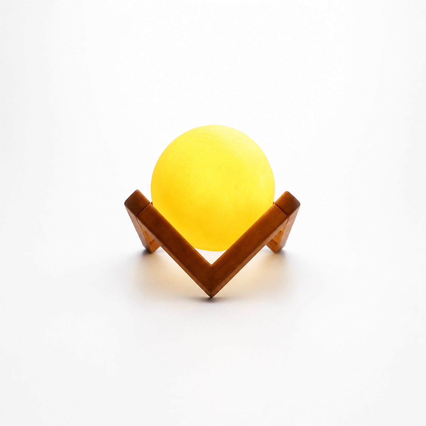 Led Ball Night Lamp With Wooden Stand (1 Pc)