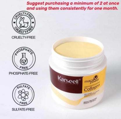 Karseell Maca Power Collagen Hair Mask in 100ml jar, nourishing treatment for healthy, shiny hair by Drpshippr.