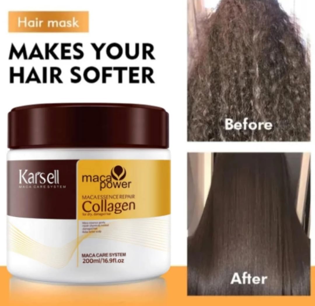 Karseell Maca Power Collagen Hair Mask in 100ml jar by Drpshippr, smooth and nourish hair with collagen and maca extract.