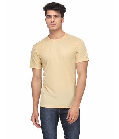 Men's round neck slim fit polyster dri - fit tshirt (Pack of  5)