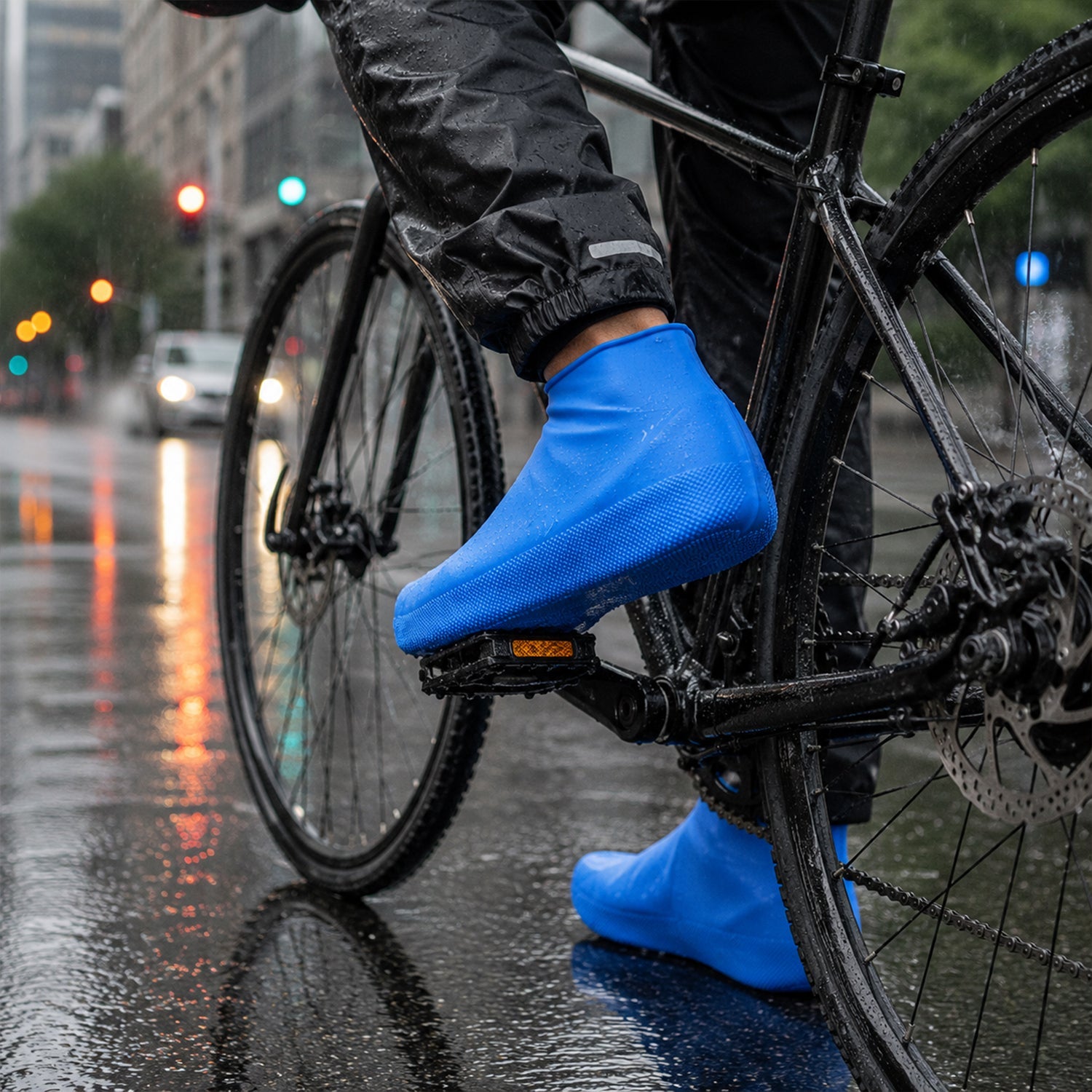 Reusable Medium Latex Waterproof Shoe Covers For Rain And Outdoor Use (1 Pair)