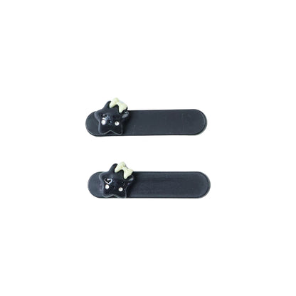 Cute Cat Design Premium Matte Finish Hair Clips (4 Pc)