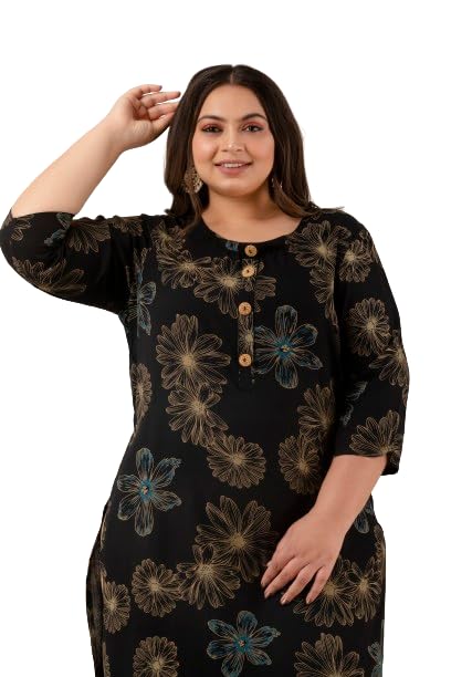 Trendy Premium Cotton Mix Plus Size Kurti - 3XL