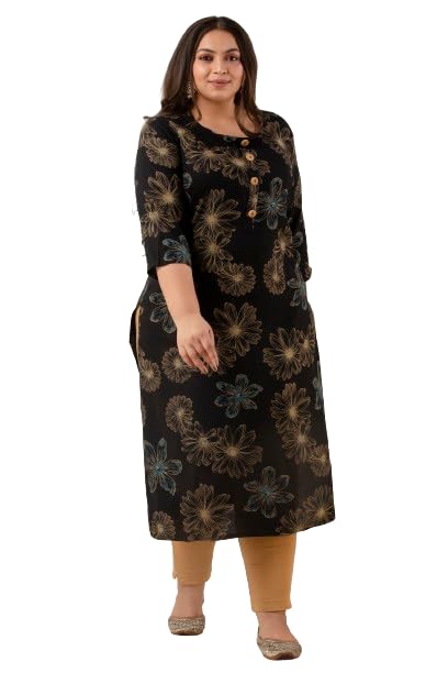 Trendy Premium Cotton Mix Plus Size Kurti - 3XL