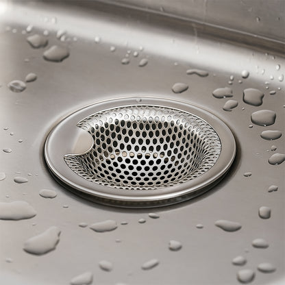 Wukusy stainless steel kitchen sink drain strainer stopper, small size, designed to catch debris and prevent clogs in kitchen sinks.