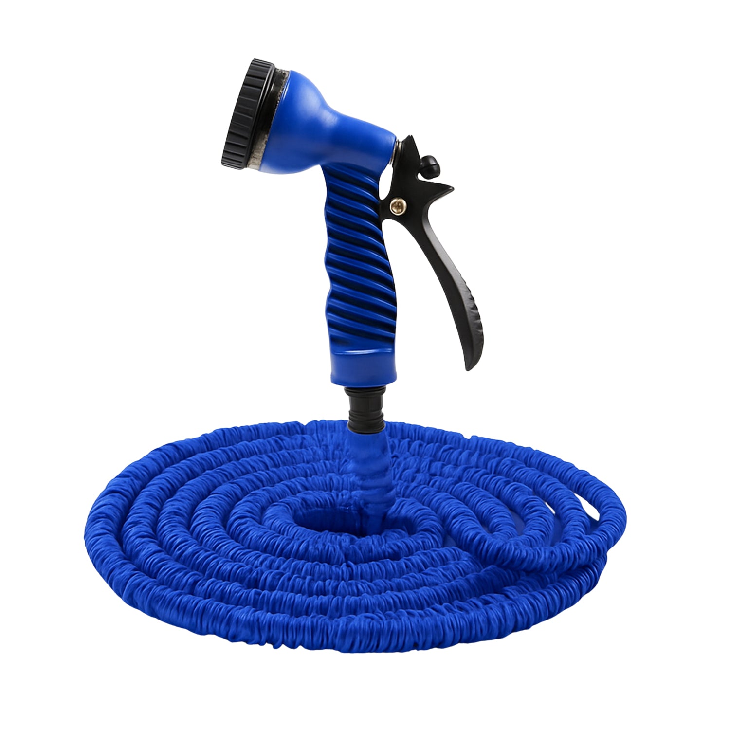 Wukusy 50 ft expandable garden hose pipe with spray nozzle for watering gardens, washing cars, and cleaning bikes.