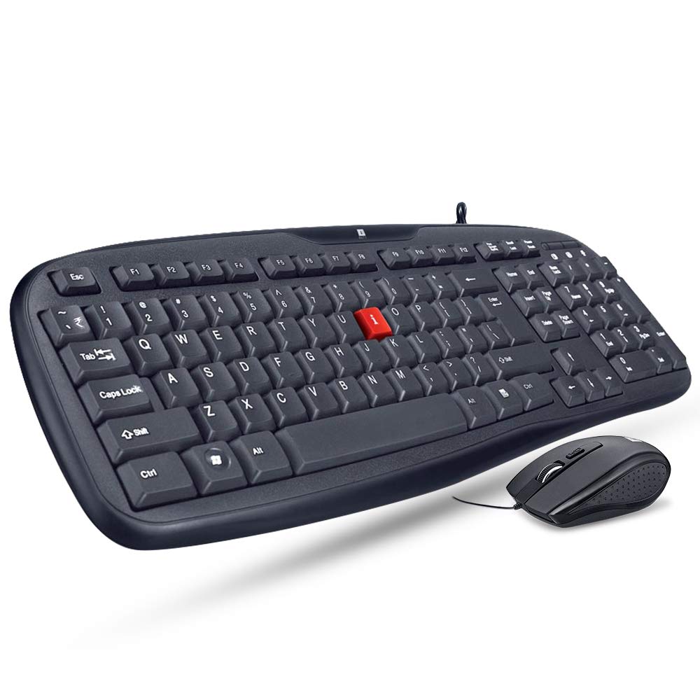 iball Wintop Deskset(USB V3.0 Keyboard + Mouse) Wired USB Laptop Keyboard  (Black)