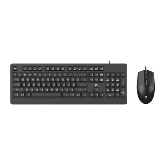 HP KM180 Keyboard & Mouse Wired USB Desktop Keyboard  (Black)
