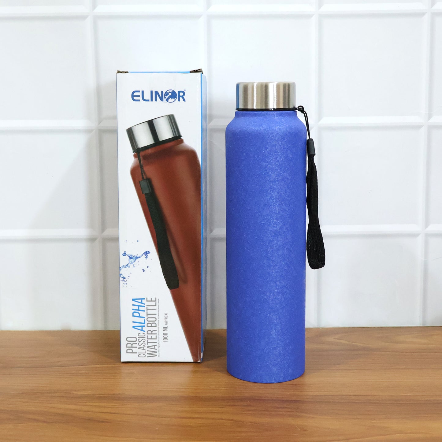 Classic Stainless Steel Water Bottle Blue Color (1000 Ml 1 Pc)
