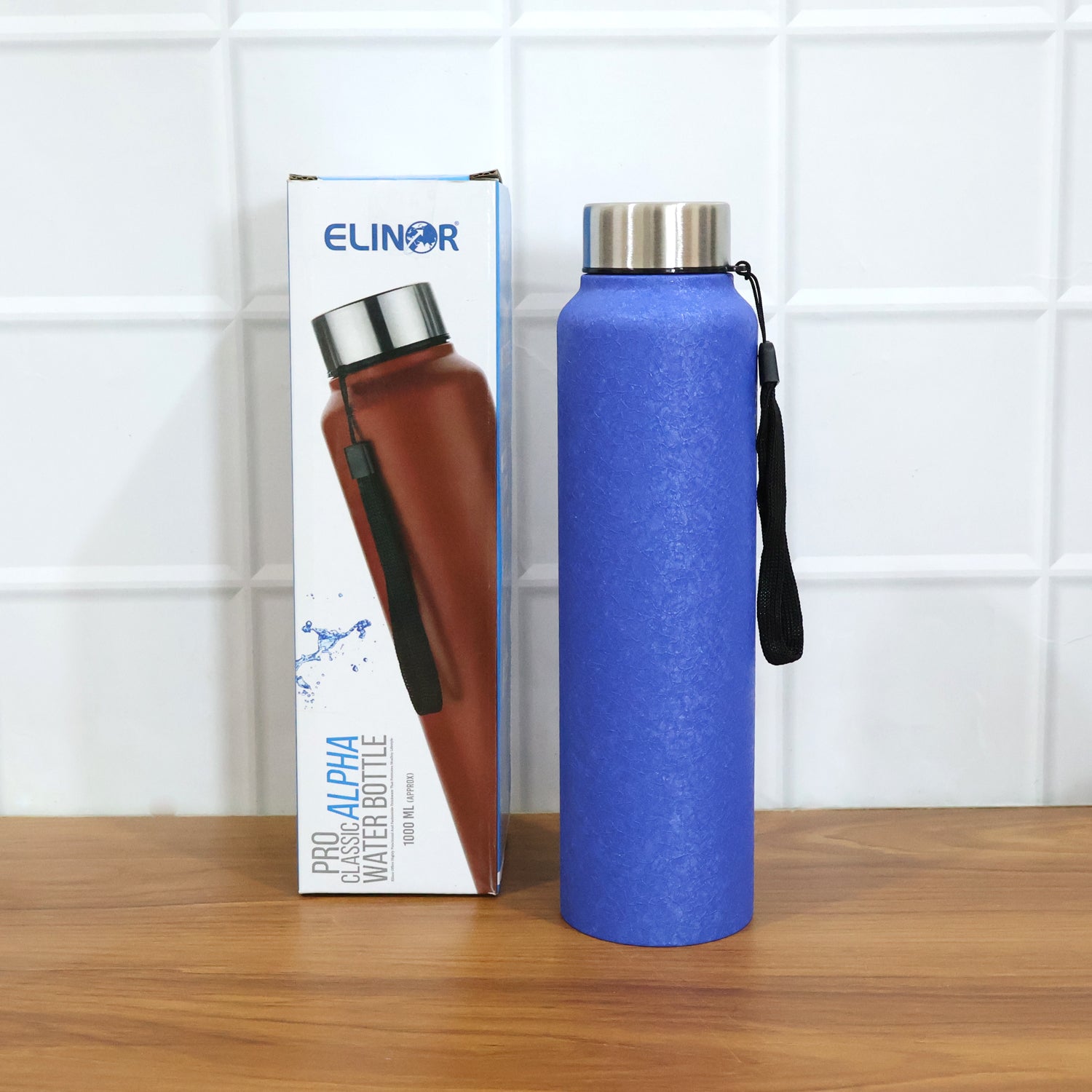 Classic Stainless Steel Water Bottle Blue Color (1000 Ml 1 Pc)