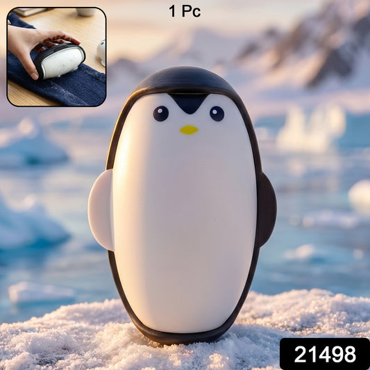 Wukusy cute penguin reusable lint roller for clothes and furniture, featuring a penguin design and easy-to-use lint removal surface.