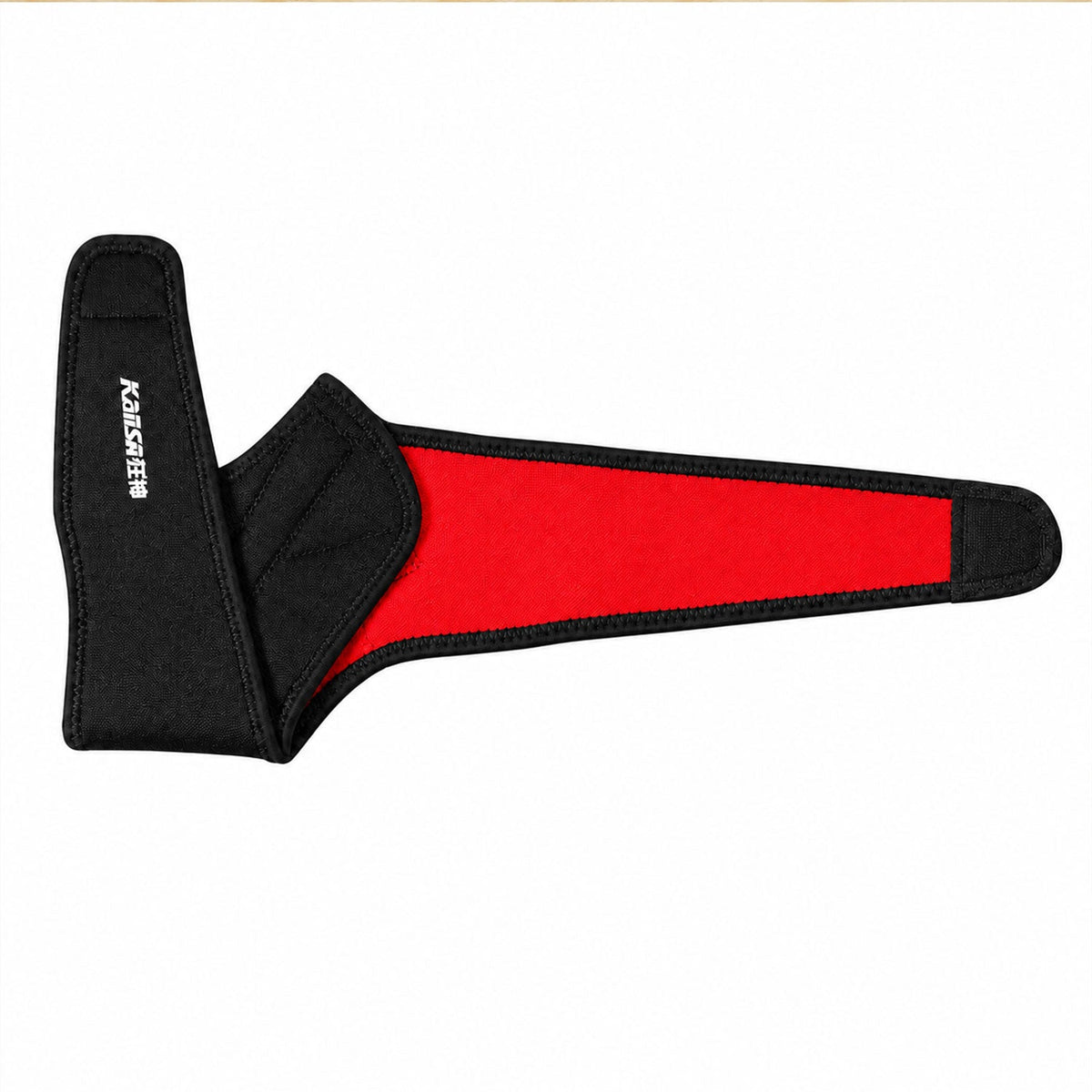 Wukusy adjustable ankle support brace with wrap strap for comfort, shown on a person's ankle for everyday wear and support.