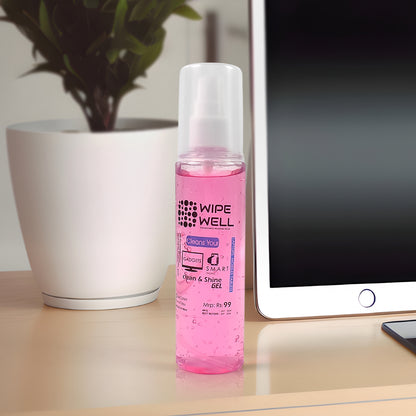 Wukusy Liquid Gadget Gel cleaning solution for mobile and laptop screens, 100 ml, in a clear bottle with applicator tip.