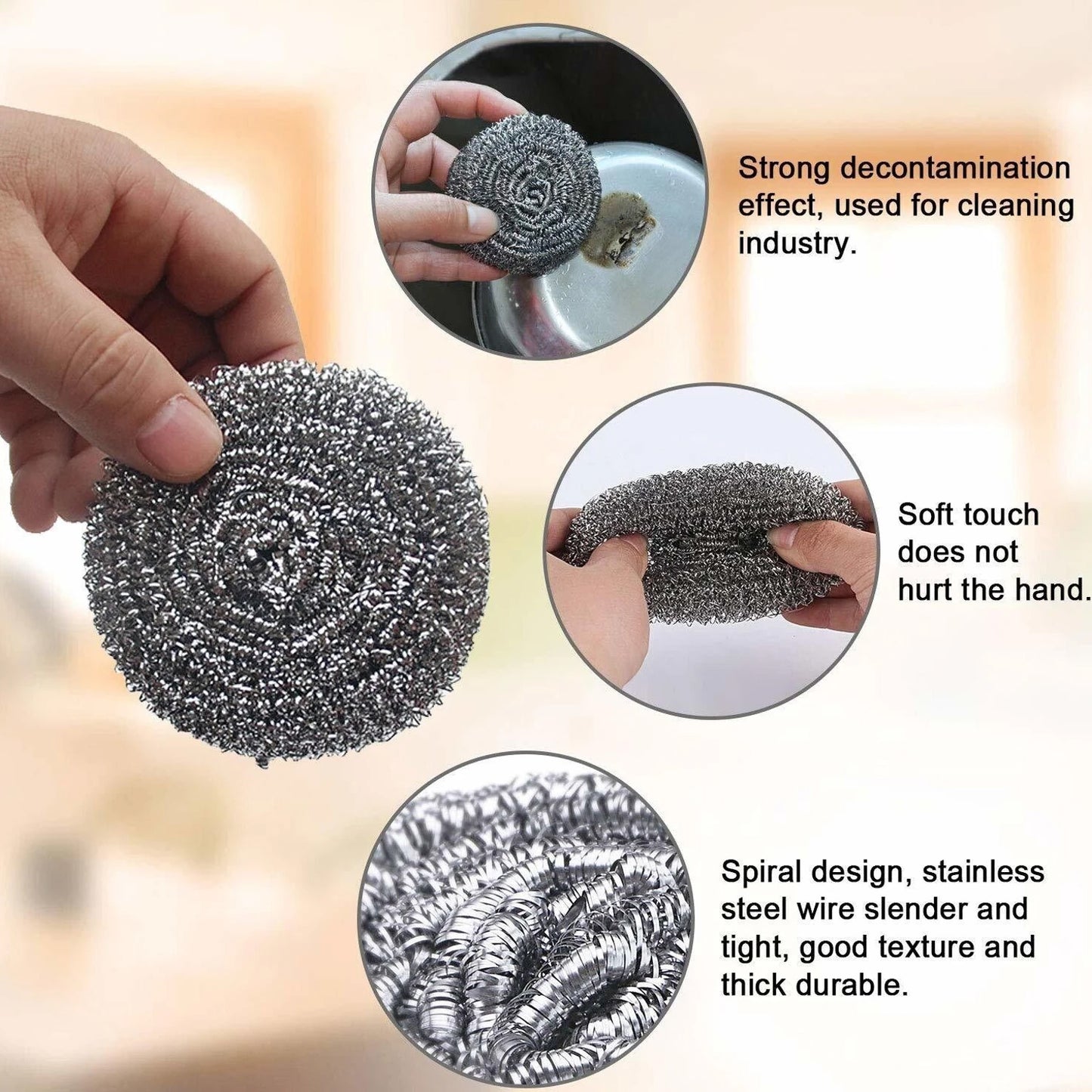 Stainless Steel Scrubber For Kitchen (1 Pc 25 Gm)