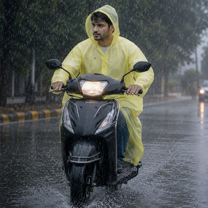 Eva Rain Coat  Lightweight Hooded Design For Monsoon