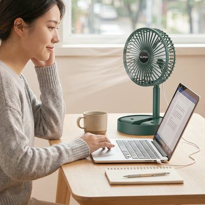 Usb Table Fan Portable Desk Cooling Fan With Adjustable Stand For Office (1 Pc)