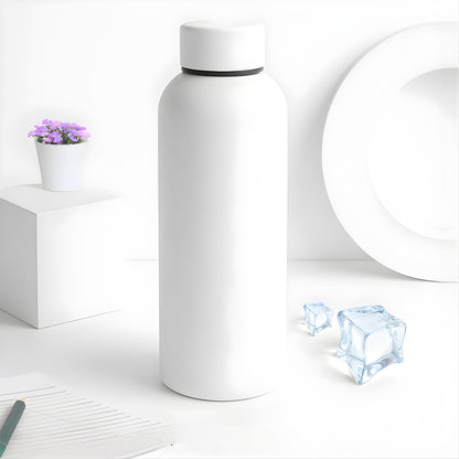 Stainless Steel Double Wall Vacuum-insulated Drink Water (White  500 Ml Approx)