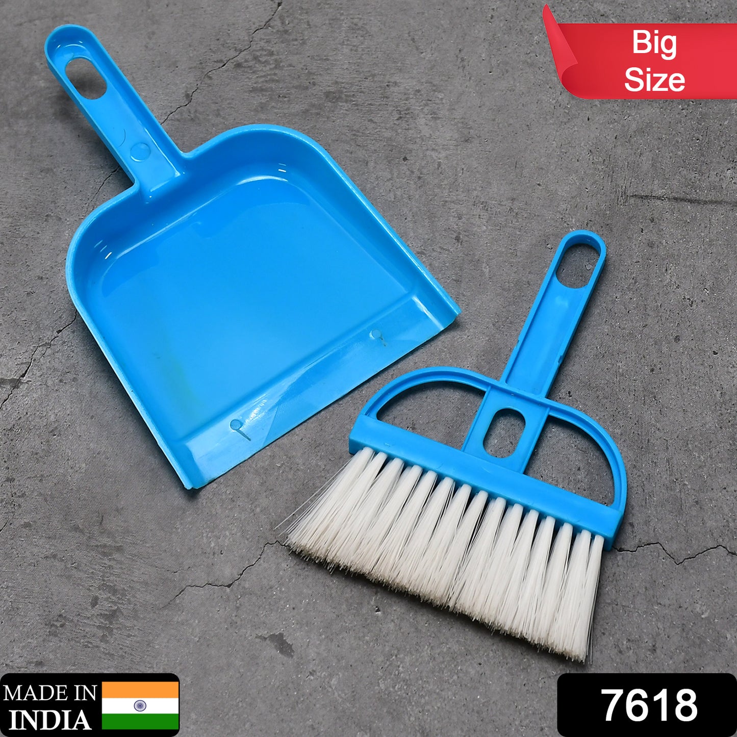 Wukusy Dustpan and broom set for home cleaning, large size with brush for multipurpose sweeping and debris collection.