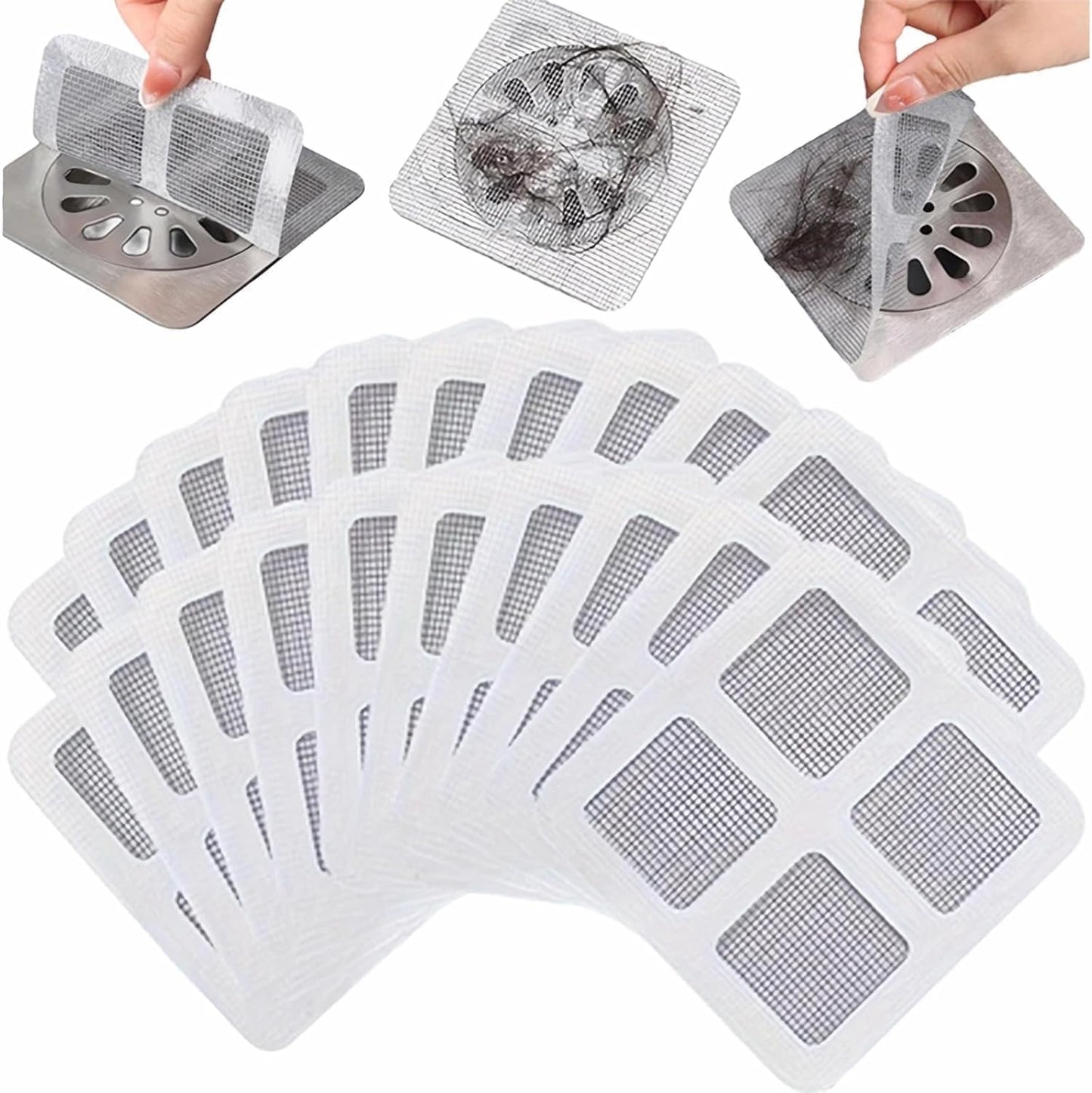 Large Upgraded Drain Cover Hair Catcher (Pack of 10)