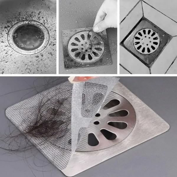 Large Upgraded Drain Cover Hair Catcher (Pack of 10)