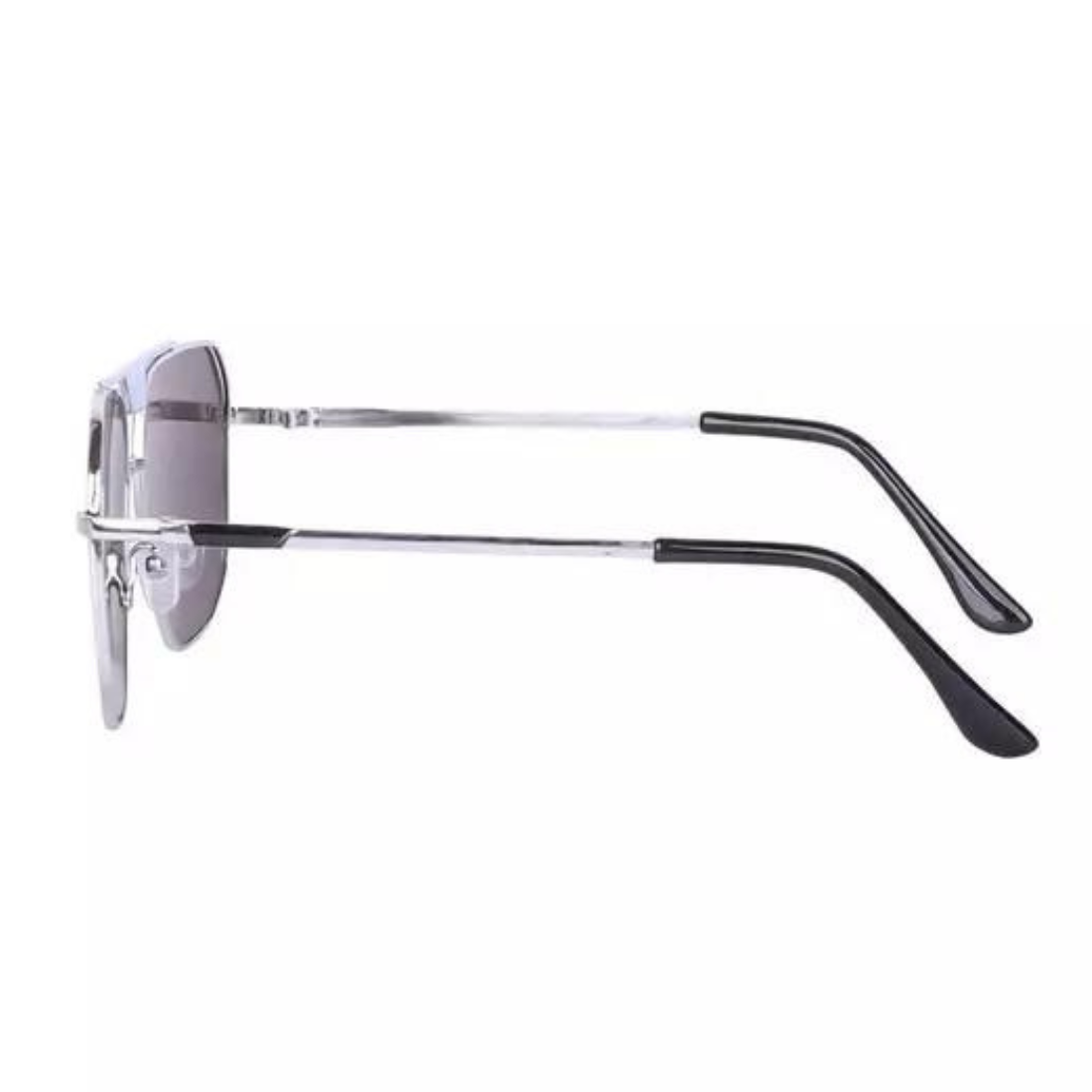 Silver trendy sunglasses inspired by latest fashion trends, designed by Drpshippr with sleek, modern style.