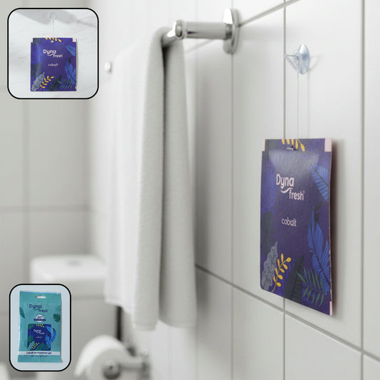 Wukusy cobalt hanging air freshener gel in 10g sachet with blue color and hanging string for freshening spaces