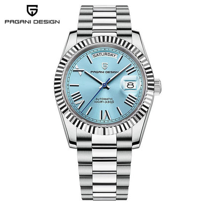 Limited edition men's watch by Drpshippr with a sleek design, featuring a black dial and stainless steel strap.