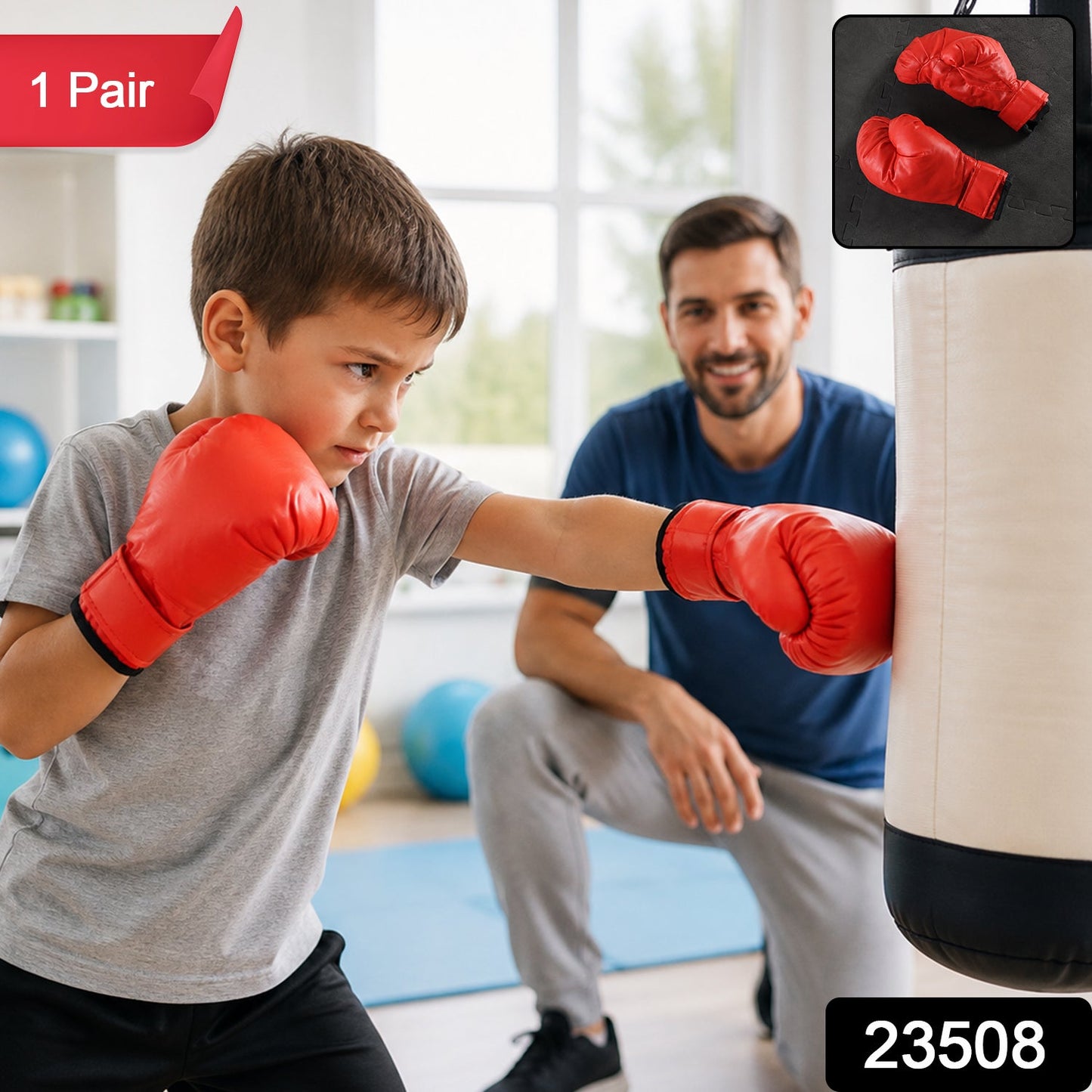 Sports Training Boxing Gloves With Padded Wrist Support For Men And Women (1 Pair)
