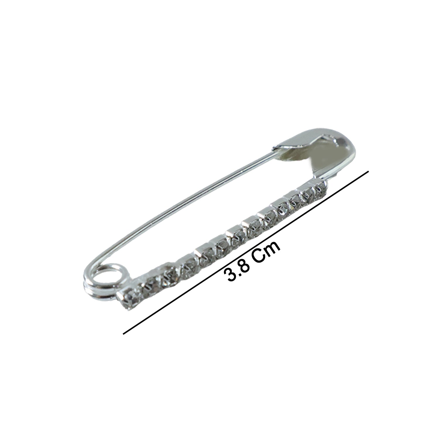 Set of 12 decorative silver finish safety pin brooches by Wukusy, featuring elegant metallic design and versatile accessory style.