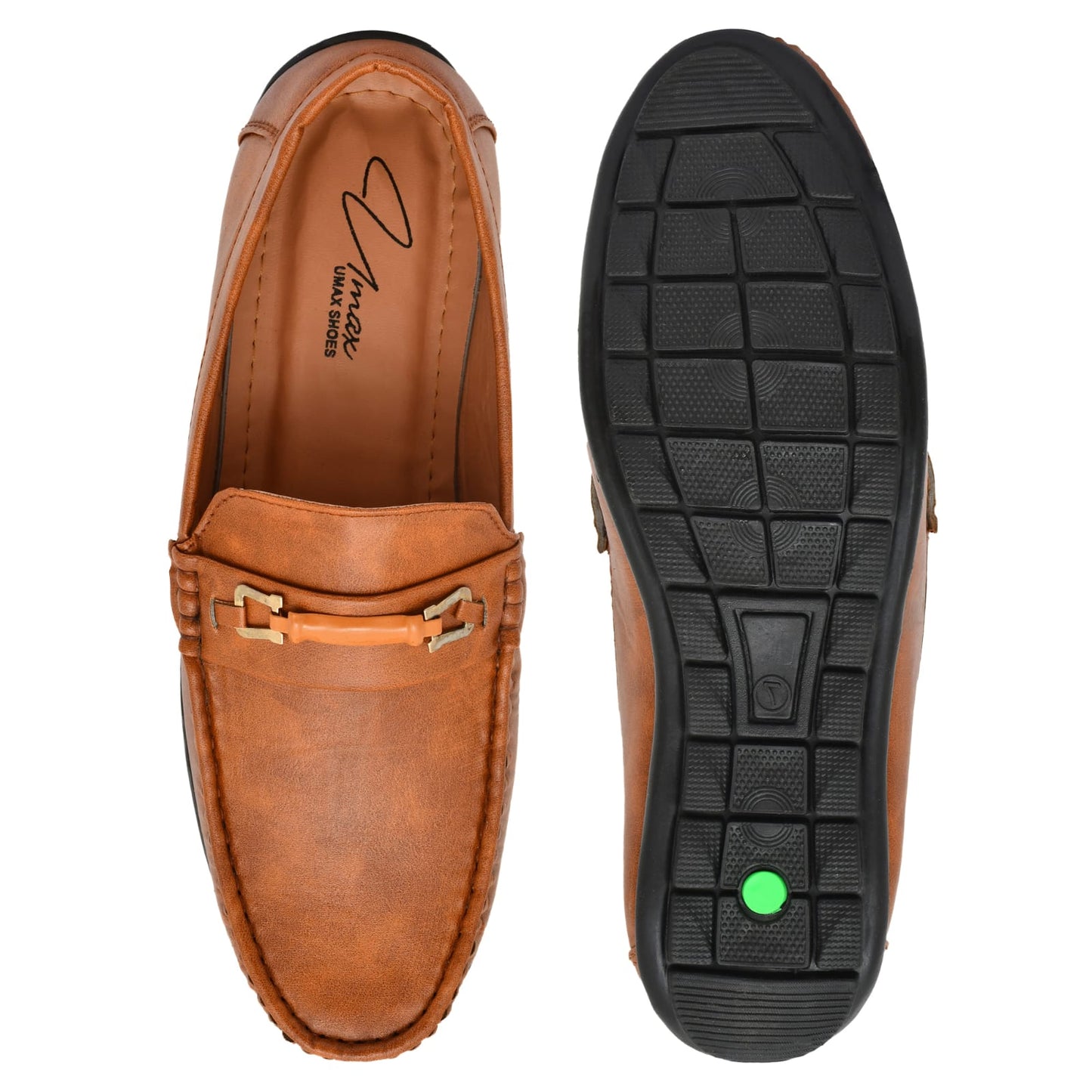 Men's loafer shoes from Drpshippr's collection, featuring classic slip-on style in black leather with detailed stitching.