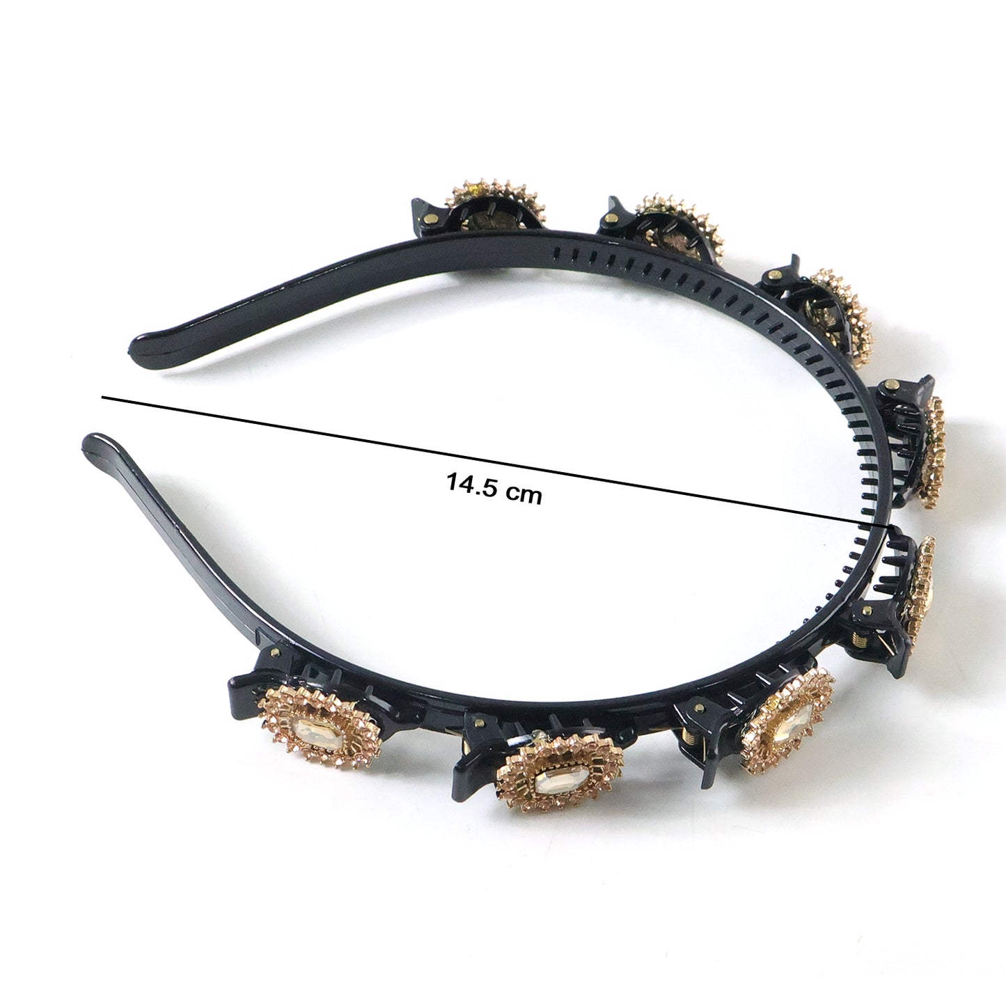Premium Gold Stone Studded Designer Hair Band (1 Pc)