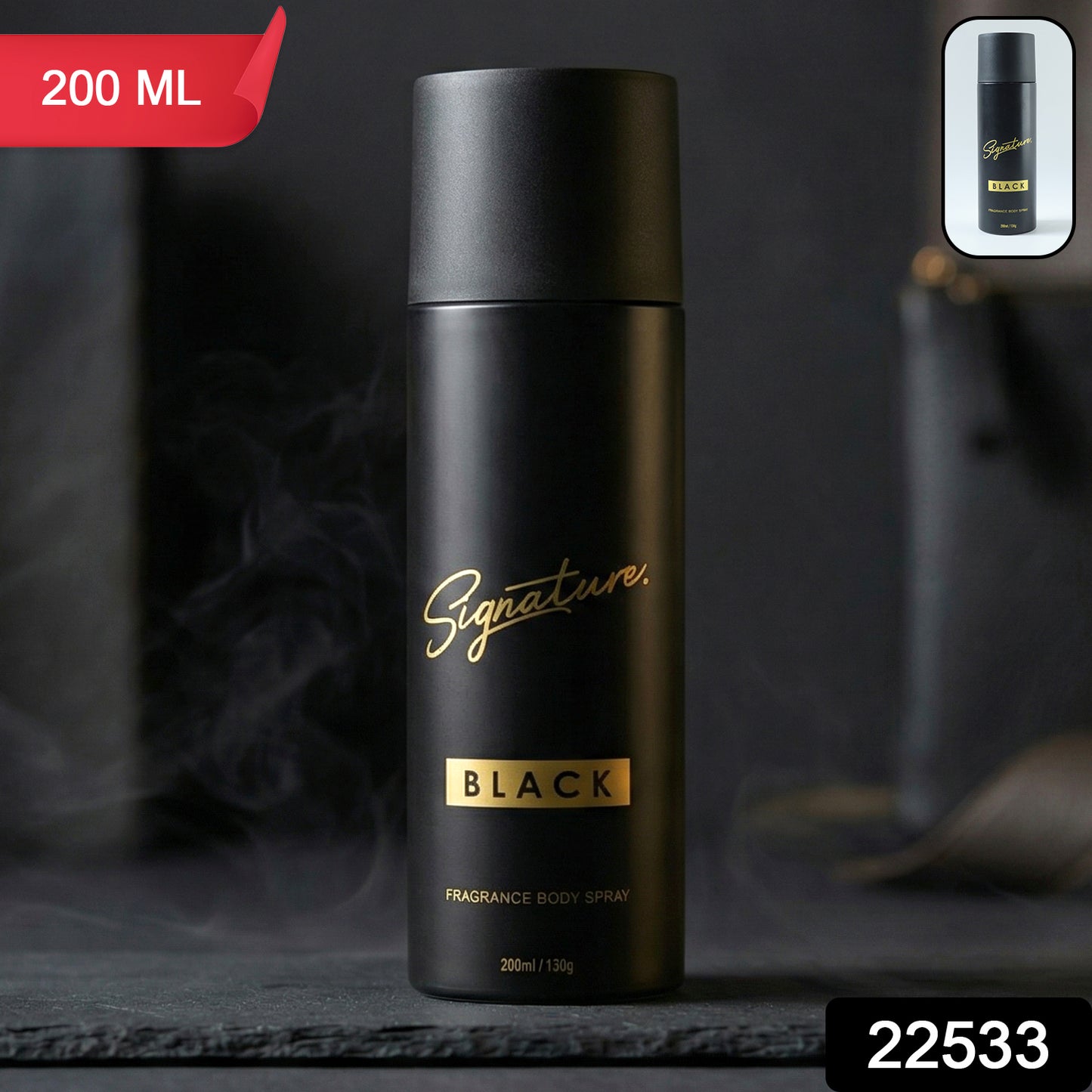 Signature Premium Black Fragrance Body Spray 200 Ml