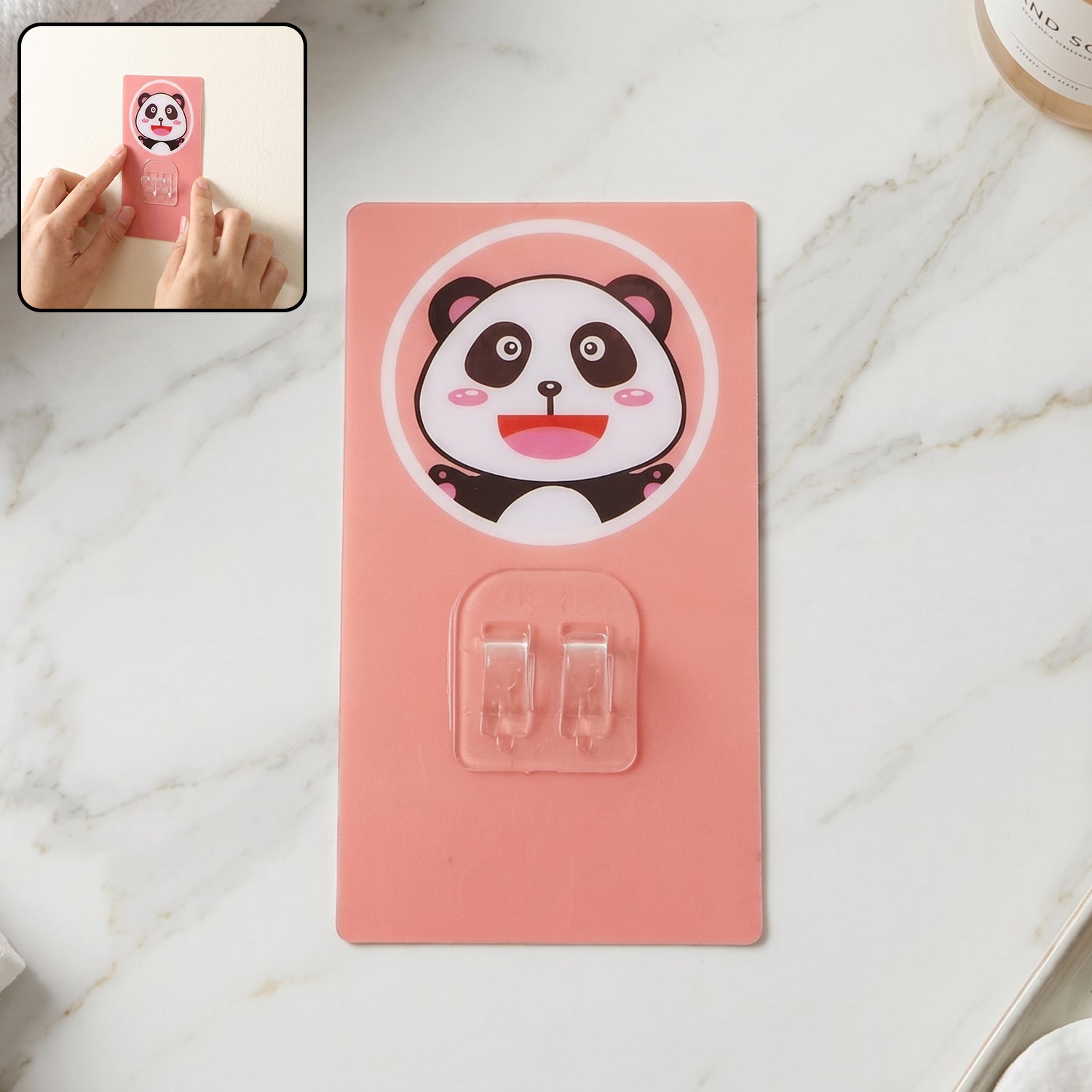 Cartoon Adhesive Plastic Wall Hook Self Stick Hanger Strong Hold Storage (1 Pc)