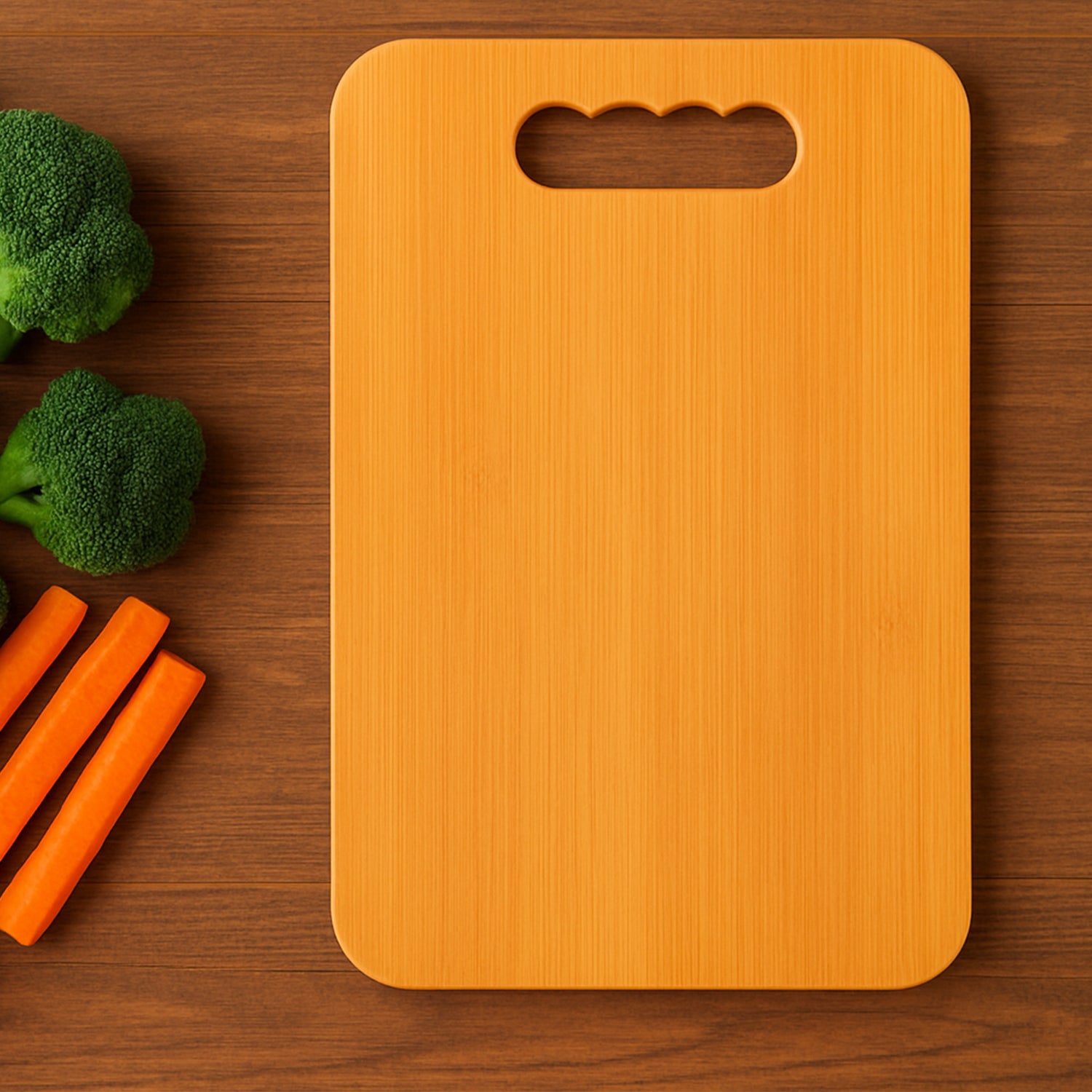Wukusy wooden chopping board for vegetables, ideal for kitchen use, with a smooth surface and sturdy construction.