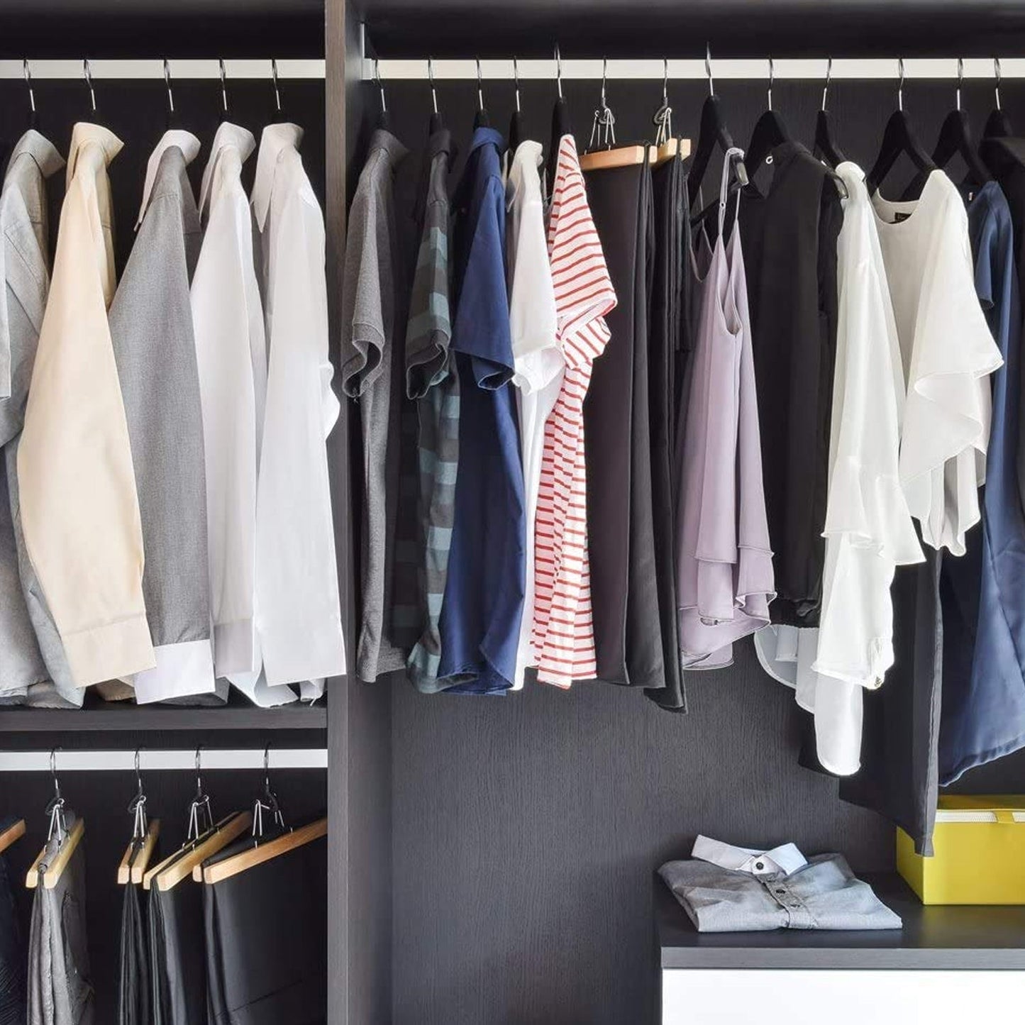 Premium Cloth Hanger With Metal Hook For Shirt Coat And Tops Wardrobe (1 Pc)