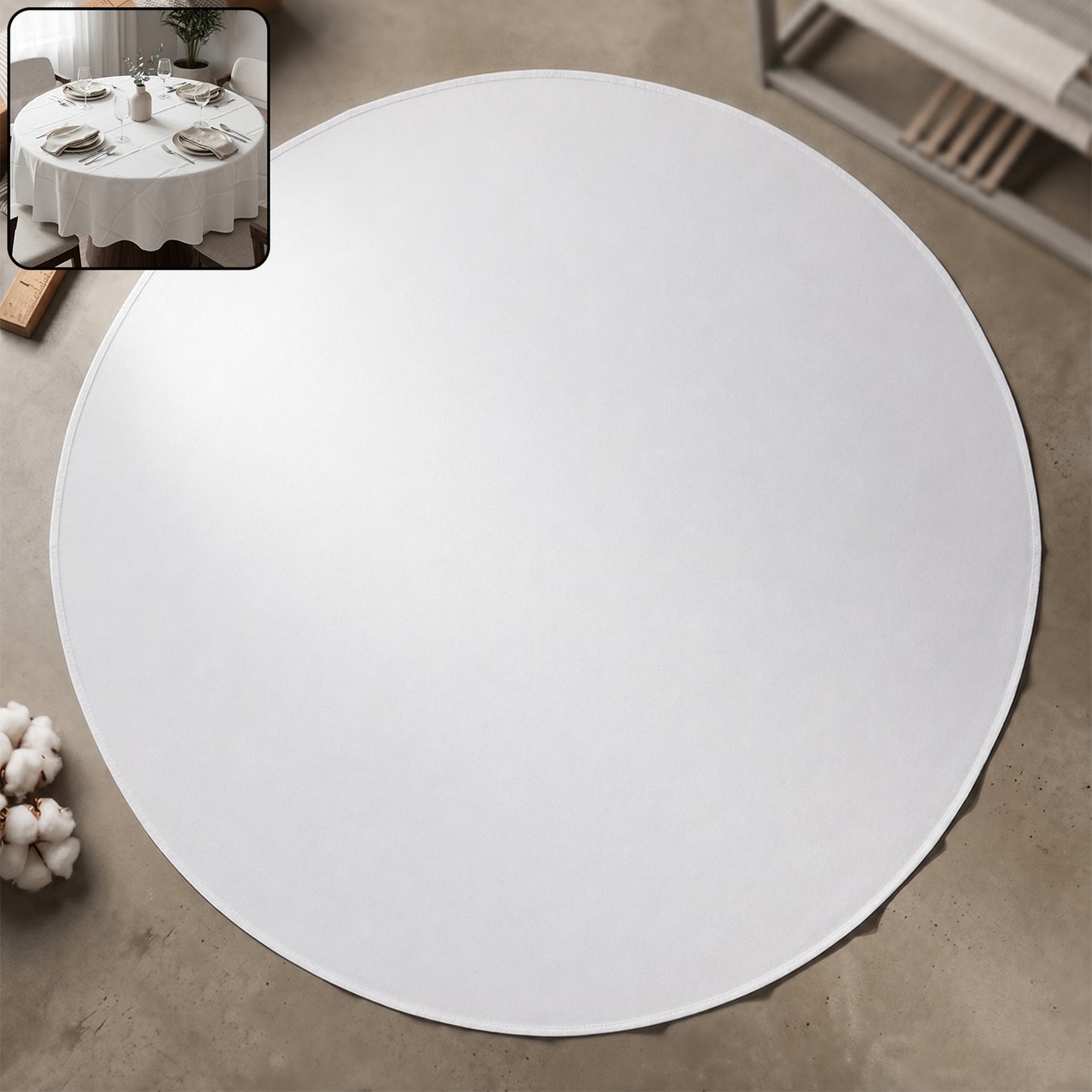 Multipurpose Round Dining Table Mat (1 Pc 150x150 Cm)