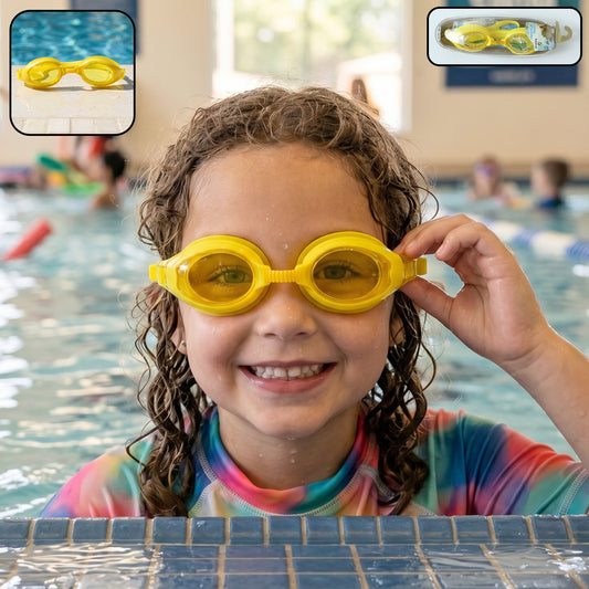 Kids Colorful Swimming Goggles With Anti-leak Seal And Adjustable Strap  1 Pc