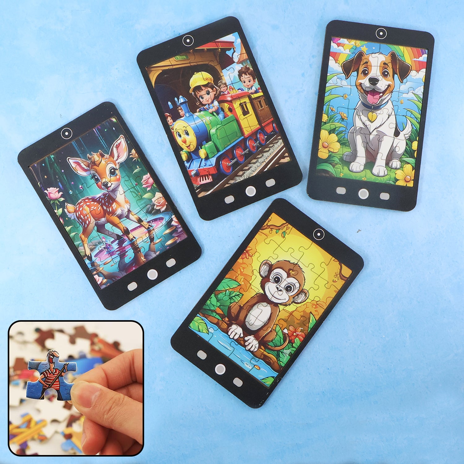 Kids Wukusy mini cartoon jigsaw puzzle with colorful mixed design, perfect for children’s toy and puzzle collection.