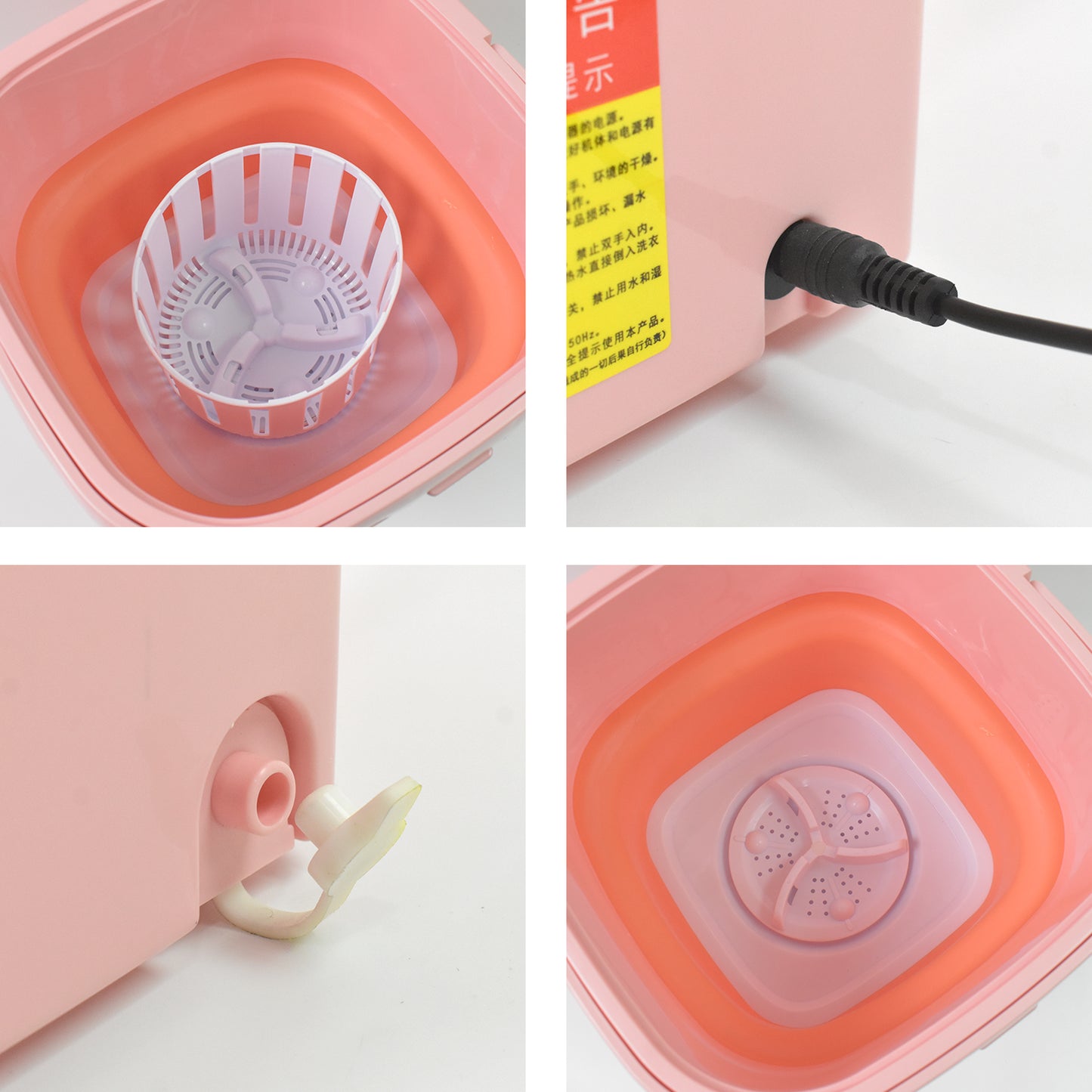 Foldable portable washing machine and dryer combo by Wukusy, with a compact mix color design for home and kitchen use.