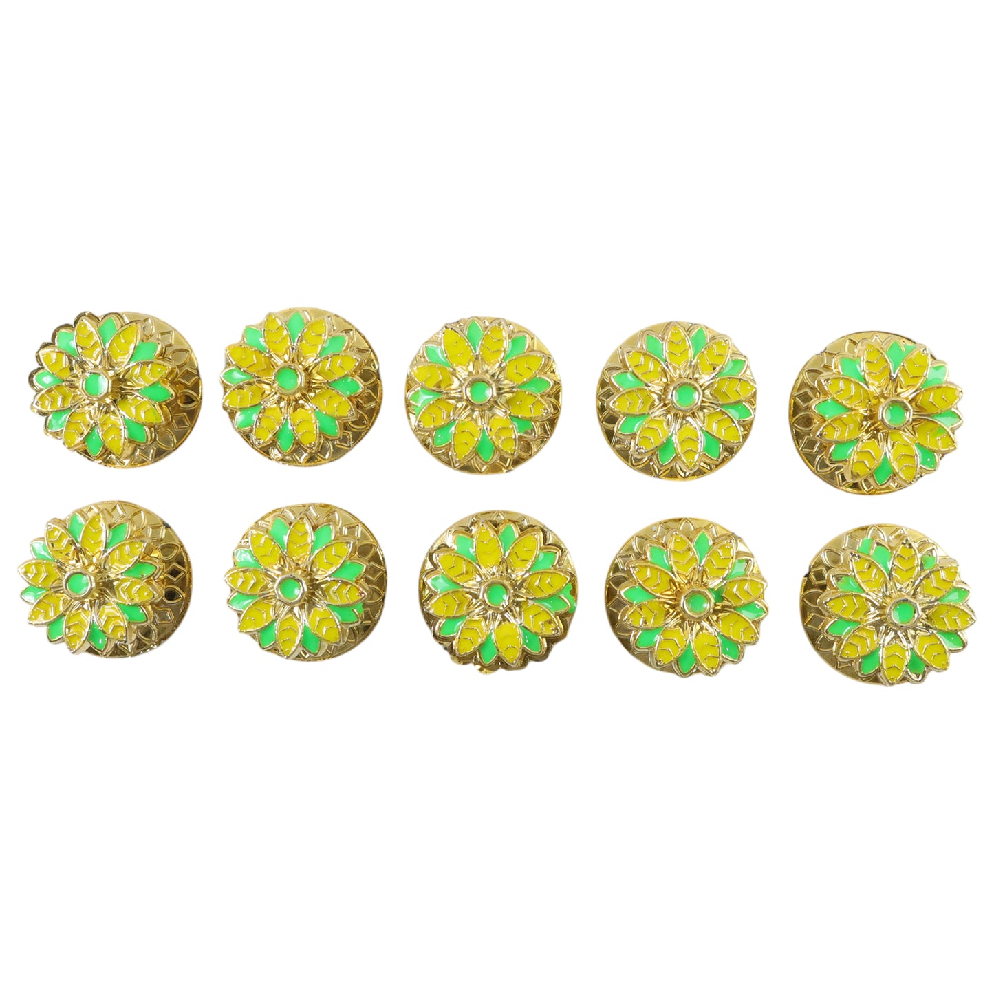 Decorative Kankavati Kumkum Storage Set (10 Pc Set Mix Design)