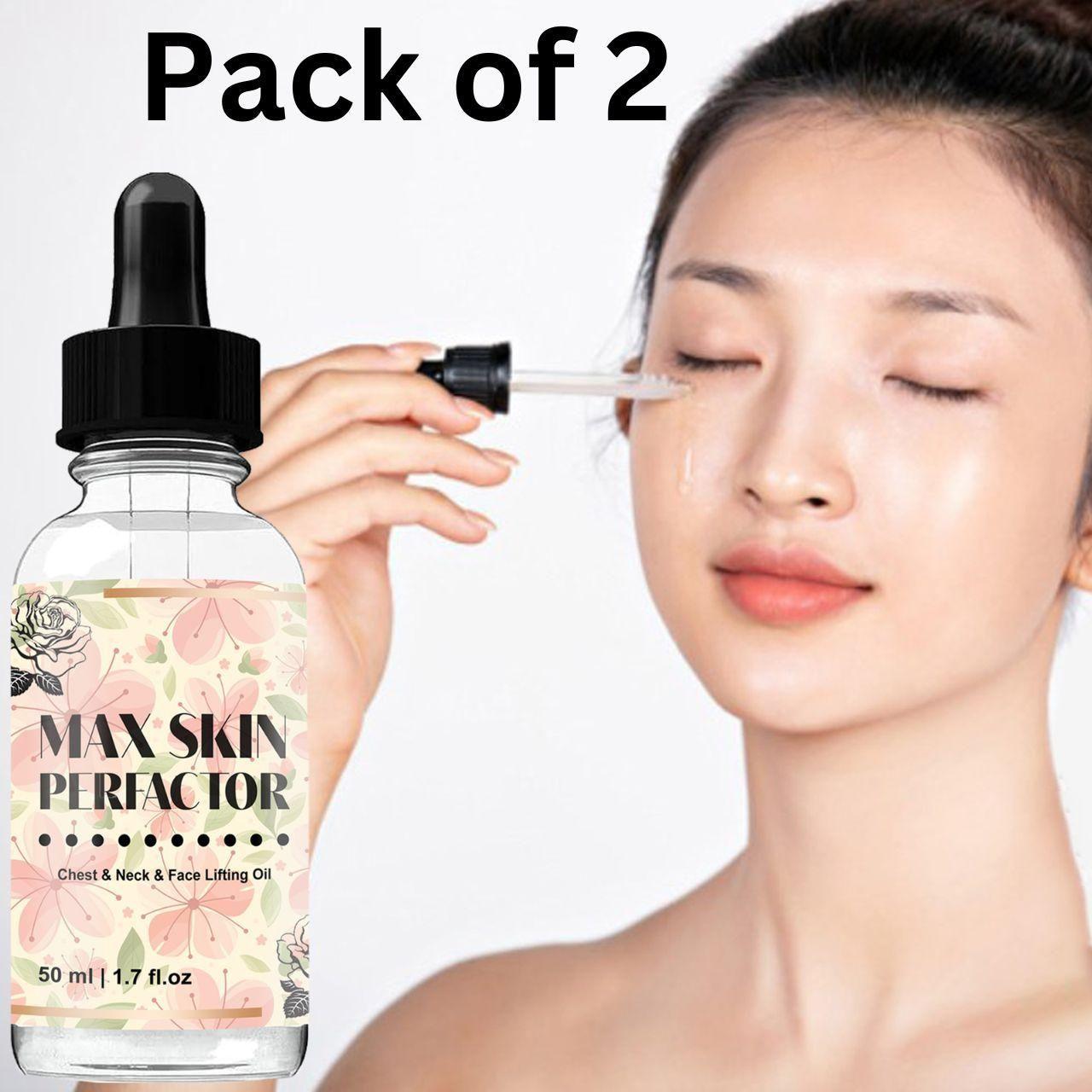 Two bottles of Drpshippr Max Skin Perfector Express Rejuvenation Serum 50 ML in a pack, displayed with sleek packaging.