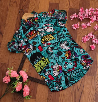 Men Boxy Fit Self Design Casual Shirt