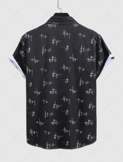 Men's regular fit printed casual shirt from Drpshippr, featuring a stylish pattern and comfortable cotton fabric.